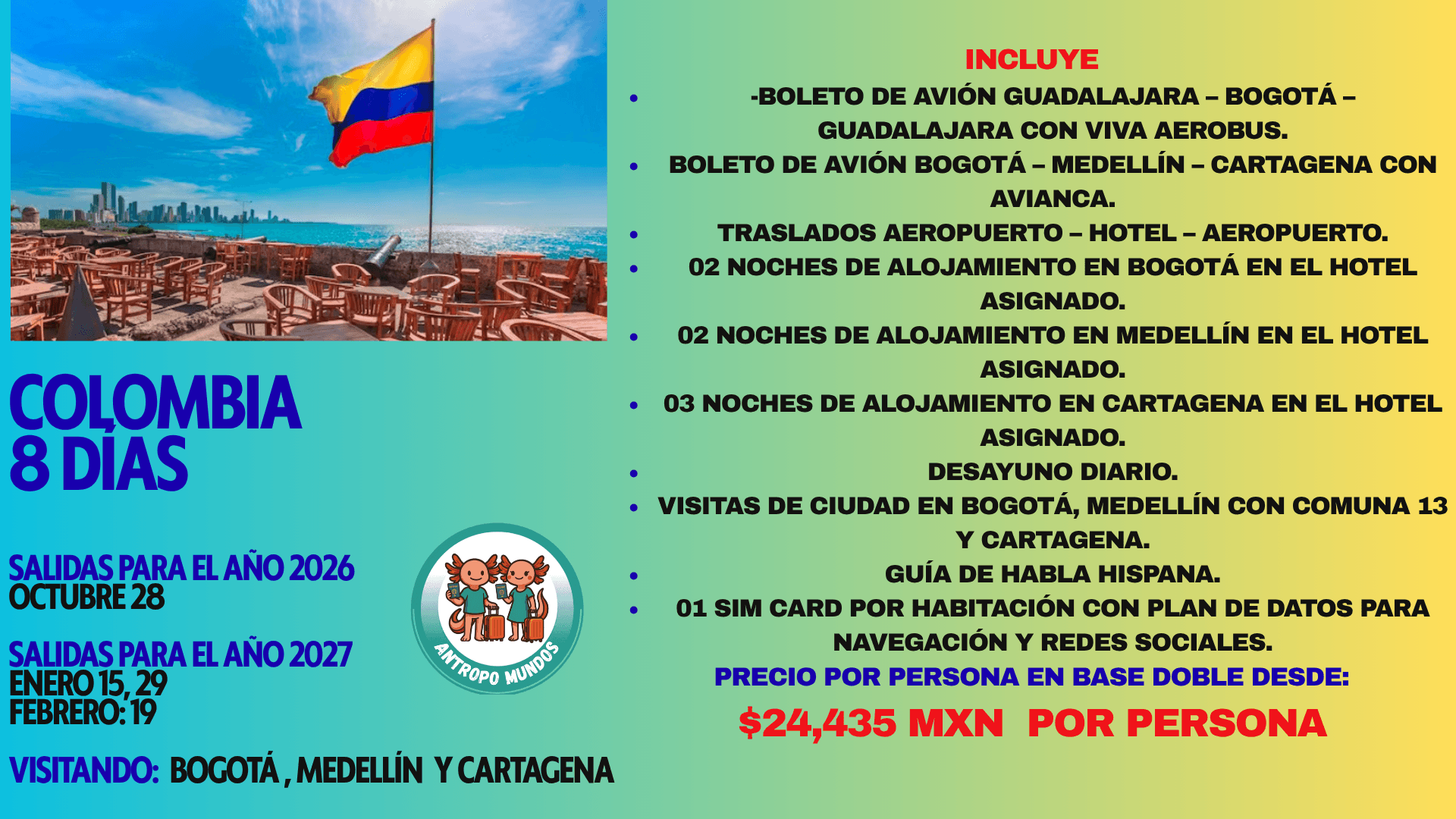 Colombia 8 Días — Bogotá, Medellín y Cartagena 1